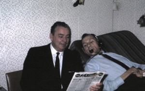 Gordon and Russell Hayden studying Daily Variety