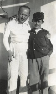 Gordon and his musician father, Lee Zahler, pre-accident, late-1930s